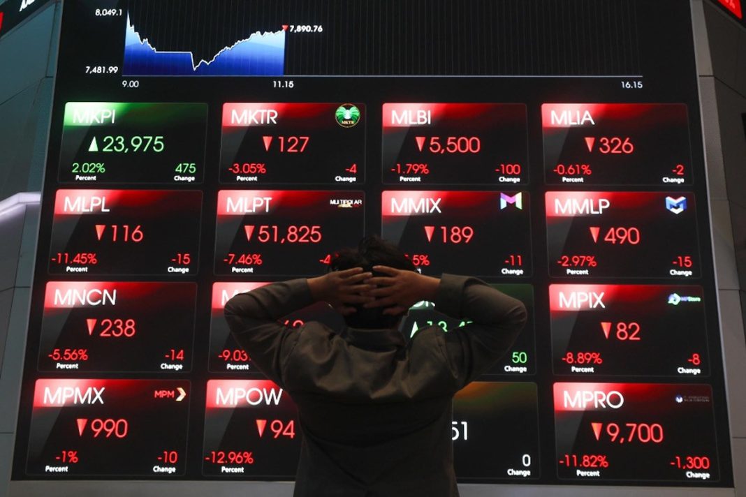 Tabel daftar saham top gainers mingguan di Bursa Efek Indonesia periode akhir Maret 2026