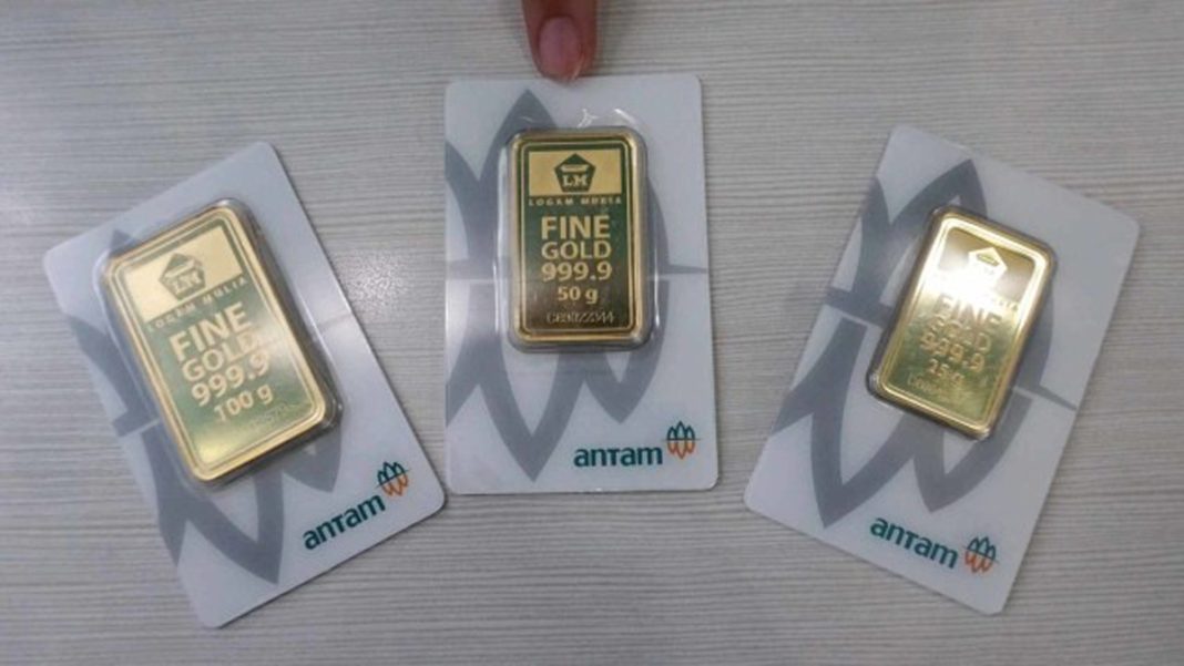 Grafik pergerakan harga emas Antam April 2026 yang menunjukkan tren kenaikan mingguan ke level Rp2,88 juta per gram.